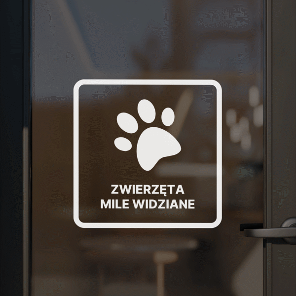 Naklejka zwierzęta mile widziane