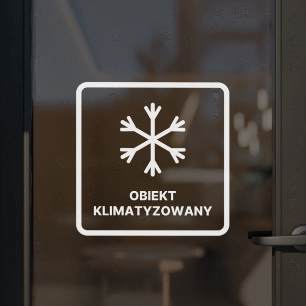Naklejka obiekt klimatyzowany
