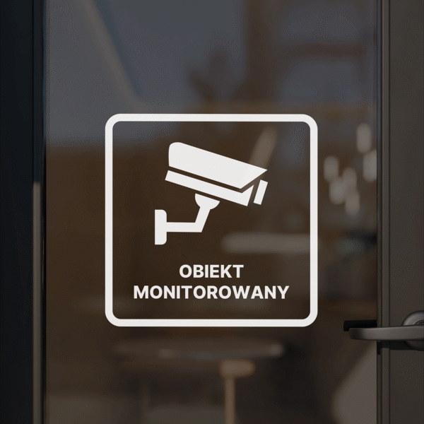 Naklejka obiekt monitorowany